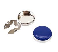 Lot de 2 boutons de manchette ronds classiques pour homme, noir, 17,5 mm de diamètre, 17.5mm Diameter, Plastique, comme description