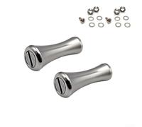 Lot de 2 boutons de moulinet de pêche pour DAIWA, STEEZ Ryoga, moulinets NASCI et lanceurs d'appâts, construction en aluminium (gris)