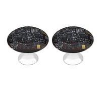 Lot de 2 boutons de placard vintage en acier inoxydable pour commode, tiroir, salle de bain, porte pliante - Mathématiques et physique