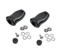 Lot de 2 boutons de poignée de moulinet de pêche, en plastique ABS pour pièces Daiwa, Tatula Fuego, accessoires compatibles avec SLP Works (noir)