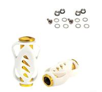 Lot de 2 boutons de poignée de moulinet pour DAIWA pour série S FiFor Shing ReelFor S Baitca For Sting pour type de tambour PM modifié Grip Pill en alliage d'aluminium CNC (2 ensembles or clair)