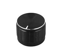 Lot de 2 boutons de potentiomètre 6 mm, interrupteur rotatif 21 x 10 mm en métal moleté pour encodeur
