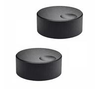 Lot de 2 boutons de potentiomètre noirs - 32 mm x 13 mm - Bouton de contrôle du volume en aluminium - Pour home cinéma, salle de conférence, systèmes audio personnels et studios de musique