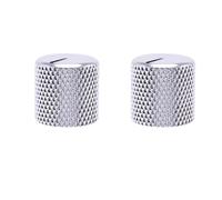 Lot de 2 boutons de potentiomètre universels en aluminium pour guitare avec indicateur de ligne pour contrôle du volume Argenté