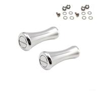 Lot de 2 boutons de rechange pour moulinets Daiwa et lanceurs d'appâts, y compris pour Steez RYOGA pour NASCI en aluminium CNC avec amélioration de la prise en main (argenté)