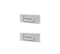 - Lot de 2 boutons de sonnette filaire avec étiquette porte-nom