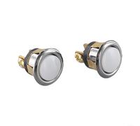 Lot de 2 boutons de sonnette filaires avec lumière LED jaune pour guidage nocturne avec boîtier en métal étanche pour une utilisation durable en extérieur et une connexion simple