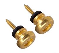 Lot de 2 boutons de verrouillage à visser pour sangle de guitare, parfaits pour guitares acoustiques et électriques (doré)
