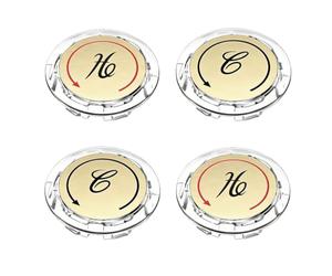 Lot de 2 boutons d'index de robinet, signe H & C pour robinets de douche