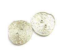 Lot de 2 boutons métalliques de forme irrégulière pour vestes et chemises, accessoires de couture, 35 mm, 45 mm,UN,35 mm