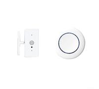 Lot de 2 boutons poussoirs à distance, robot interrupteur intelligent pour lumières de maison avec télécommande RF, ouvre-interrupteur mural sans fil, portée de 20 m, ABS rechargeable, blanc (2)