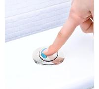 Lot de 2 boutons poussoirs de rechange pour chasse d'eau de toilettes, double bouton poussoir pour économie d'eau, système de chasse d'eau de réservoir de toilettes (2 pièces rondes)