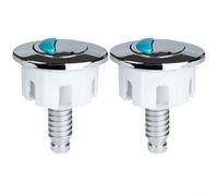 Lot de 2 boutons poussoirs de rechange pour chasse d'eau de toilettes, double bouton poussoir pour économie d'eau, système de chasse d'eau de réservoir (2 pièces ovales)