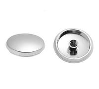 Lot de 2 boutons poussoirs en laiton chromé poli pour robinet de baignoire 38 mm