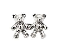 Lot de 2 boutons réglables en forme d'ours pour jeans et pantalons - Pas de couture nécessaire - Broche détachable