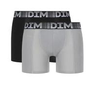 Dim Boxers longs D Flex Air – Respirants 3D – Lot de 2 Noir/Gris XL Homme