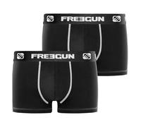 Lot de 2 boxers coton noir noir/blanc 6/8A