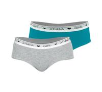 ATHENA Lot de 2 boxers Coton Ultra Doux by Gris chiné-Bleu lagon FILLE gris 14 ans