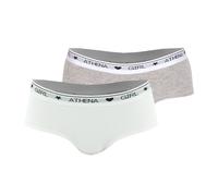 Lot De 2 Boxers Fille Coton Ultra Doux Athena Fille Blanc-gris Chiné 12A