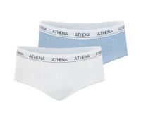 Lot De 2 Boxers Fille Coton Ultra Doux Fille Blanc-bleu Pastel 10A