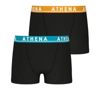 Lot de 2 boxers garçon easy color athena noir 6/8A