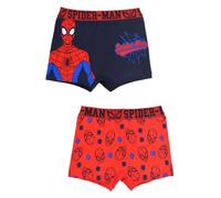 Lot de 2 boxers Marvel Spider-Man pour enfant Motif super-héros, Marine et rouge, 3-4 ans