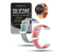Lot de 2 Bracelet 22mm Silicone pour Garmin Fenix 9 pro 47mm, Bleu,Rouge | Sangle Respirante Anti-Transpiration & Léger | Attache Rapide Ajustable pour Sport, Fitness, Course & Quotidien