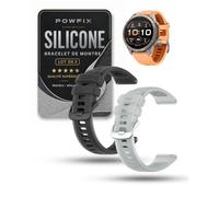 Lot de 2 Bracelet 22mm Silicone pour Garmin Fenix 9 pro 47mm, Noir,Blanc | Sangle Respirante Anti-Transpiration & Léger | Attache Rapide Ajustable pour Sport, Fitness, Course & Quotidien