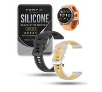 Lot de 2 Bracelet 22mm Silicone pour Garmin Fenix 9 pro 47mm, Noir,Jaune | Sangle Respirante Anti-Transpiration & Léger | Attache Rapide Ajustable pour Sport, Fitness, Course & Quotidien