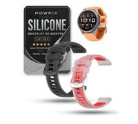 Lot de 2 Bracelet 22mm Silicone pour Garmin Fenix 9 pro 47mm, Noir,Rouge | Sangle Respirante Anti-Transpiration & Léger | Attache Rapide Ajustable pour Sport, Fitness, Course & Quotidien
