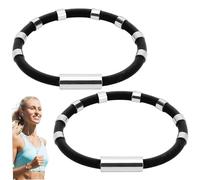 Lot de 2 bracelets antistatiques en silicone non toxiques avec 8 boucles magnétiques pour éliminer l'électricité statique du corps pendant la course.