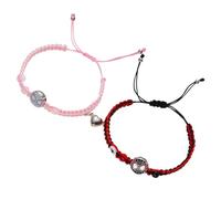 Lot de 2 bracelets assortis tressés Spiderman pour couple, bracelets d'amitié araignée avec cœur magnétique, bracelet tressé réglable pour petite amie, petit ami
