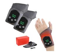 Lot de 2 bracelets chauffants USB pour soulager les tendinites et le tunnel carpal/massage multifonction du tunnel carpien, 5 températures de chauffage, 3 modes de massage