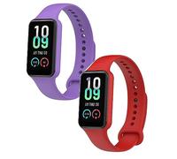 Lot de 2 bracelets compatibles avec le bracelet Amazfit Band 7, bracelet sport en silicone réglable pour le tracker de fitness Amazfit Band 7, 2 cm wide, fits wrist circumference 6.5-8.1 inches, Métal