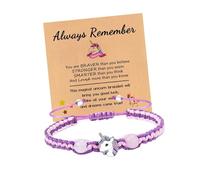 Lot de 2 bracelets d ' amitié modifiables sur le thème du cheval mythique pour filles, bijoux en cordon tressé avec note de vœux significative, paire de bracelets à breloques créature mystérieuse