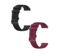 Lot de 2 bracelets de 18 mm compatibles avec Withings ScanWatch 2 38 mm - Bracelet de rechange sport étanche en silicone pour montre ScanWatch 2 38 mm