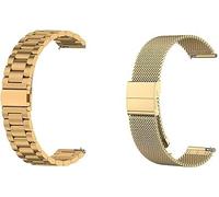Lot de 2 bracelets de 22 mm compatibles avec Garmin Bounce 2 - Maille tissée - En acier inoxydable - Bracelet de rechange pour homme et femme, Eine Grösse, Acier inoxydable, 0