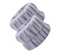 Lot de 2 bracelets de lavage pour le visage, en polaire corail, absorbants, pour le lavage du visage, pour le lavage du visage, bande de lavage du poignet, pour spa et poignet