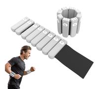 Lot de 2 bracelets de poids en silicone pour poignet et cheville - Sangle de poignet réglable en silicone - Équipement de pilates - Pour la marche, le ballet, le fitness, l'aérobic