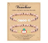 Lot de 2 bracelets de remerciement pour enseignants - Cadeau de remerciement pour enseignant - Cadeau de remerciement pour m'aider à cultiver la musique, les mathématiques, les sciences et la retraite