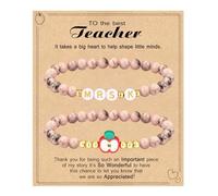 Lot de 2 bracelets de remerciement pour enseignants - Cadeau de remerciement pour enseignant - Cadeau de remerciement pour m'aider à cultiver la musique, les mathématiques, les sciences et la retraite