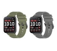 Lot de 2 bracelets de sport, compatibles avec Garmin Venu X1, bracelet de rechange, étanche, en silicone souple, pour montre Garmin Venu X1, homme et femme, Eine Grösse, Silicone, 0