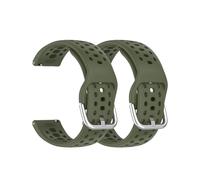 Lot de 2 bracelets de sport en silicone souple compatibles avec Amazfit Active 2, vert kaki