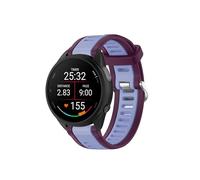 Lot de 2 bracelets de sport en silicone souple compatibles avec Garmin Forerunner 165, fuchsia-bleu clair