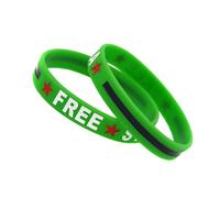 Lot de 2 bracelets délicats en silicone avec drapeaux syriens pour exprimer la paix et les causes internationales Accessoire de protestation des jeunes, taille unique, Comme décrit