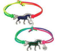 Lot de 2 Bracelets d'humeur pour Enfants,Bracelet d'ambiance Change de Couleur,Bracelet de Cheval Arc-en-Ciel pour Fille,avec pendentif cheval,pour Cadeau Anniversaire de Fête