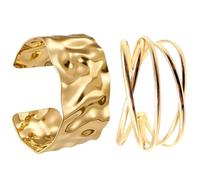 Lot De 2 Bracelets En Or Pour Femme - Simples, Exquis Et Réglables - Accessoires Tendance Et Polyvalents