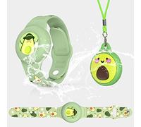 Lot de 2 bracelets et colliers AirTag pour enfants - Étanche - Réglable - MOWYEOK - Avec collier Air Tag caché - Compatible avec l'étui de suivi de localisation AirTag