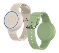 Lot de 2 Bracelets étanches pour AirTag, étui en Silicone pour Enfants avec Support caché, Bracelet de Montre GPS Anti-Perte, Bracelet léger réglable, Compatible avec Apple AirTag 1ère et 2ème