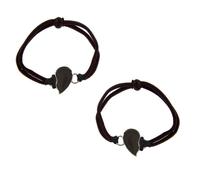 Lot de 2 Bracelets Fantaisie ""Humeur"" 20cm Multicolore